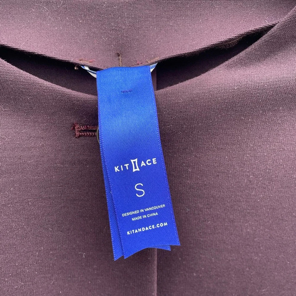 Kit and Ace Collarless Stretch Jacket, Burgundy, Small - Picture 7 of 14